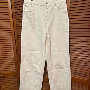 MOTHER Cream Denim - High Waisted Spinner Skimp. Mother Superior label